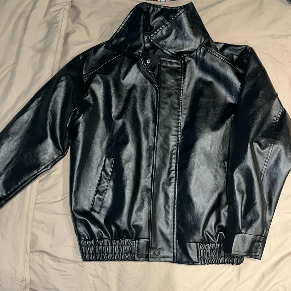 Black Faux Leather Jacket